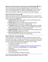 Race and Mental Health Discussion Board 